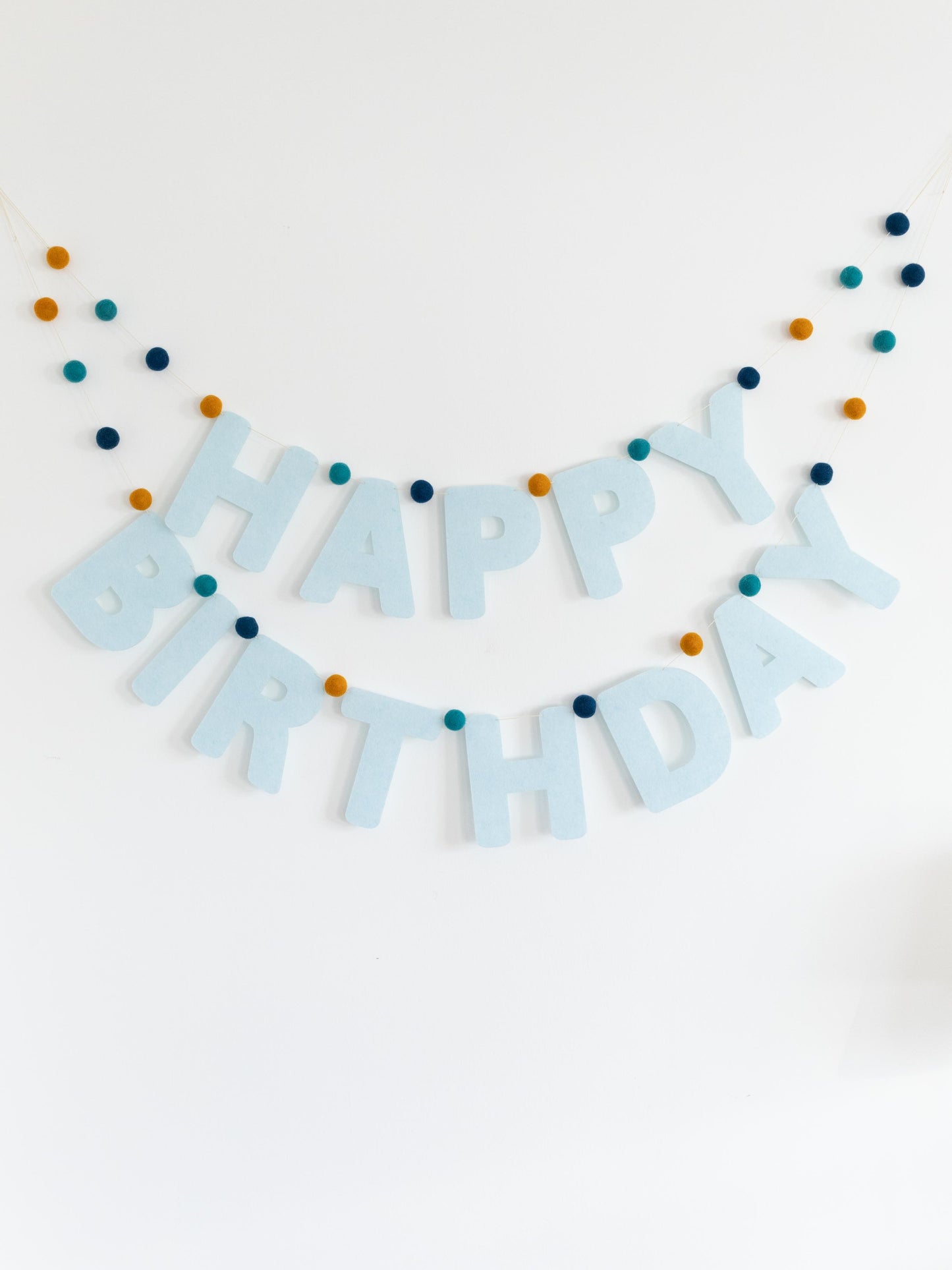 Happy Birthday Girlande aus Filz – Freie Farbauswahl