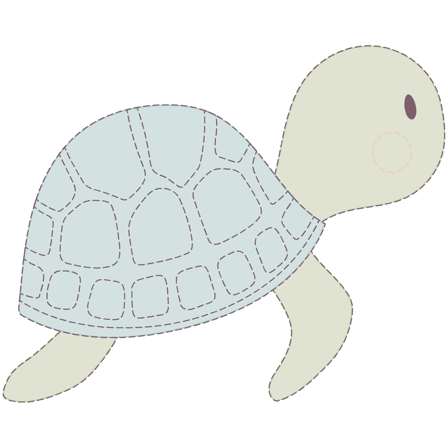 Schildkröte ‘Isla’ - Applikationsvorlage