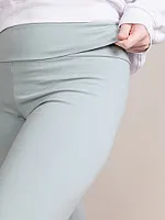 Mid-Rise Leggings mit Foldover-Bund und Flared Leg