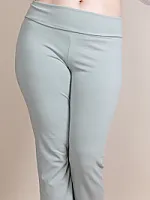 Mid-Rise Leggings mit Foldover-Bund und Flared Leg