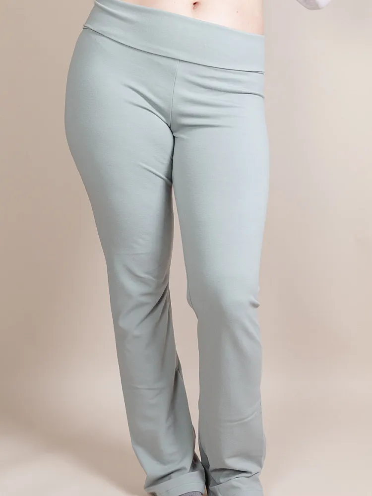 Mid-Rise Leggings mit Foldover-Bund und Flared Leg