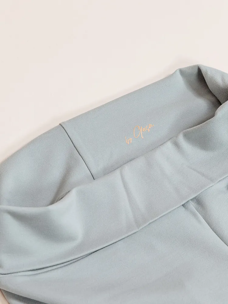 Mid-Rise Leggings mit Foldover-Bund und Flared Leg