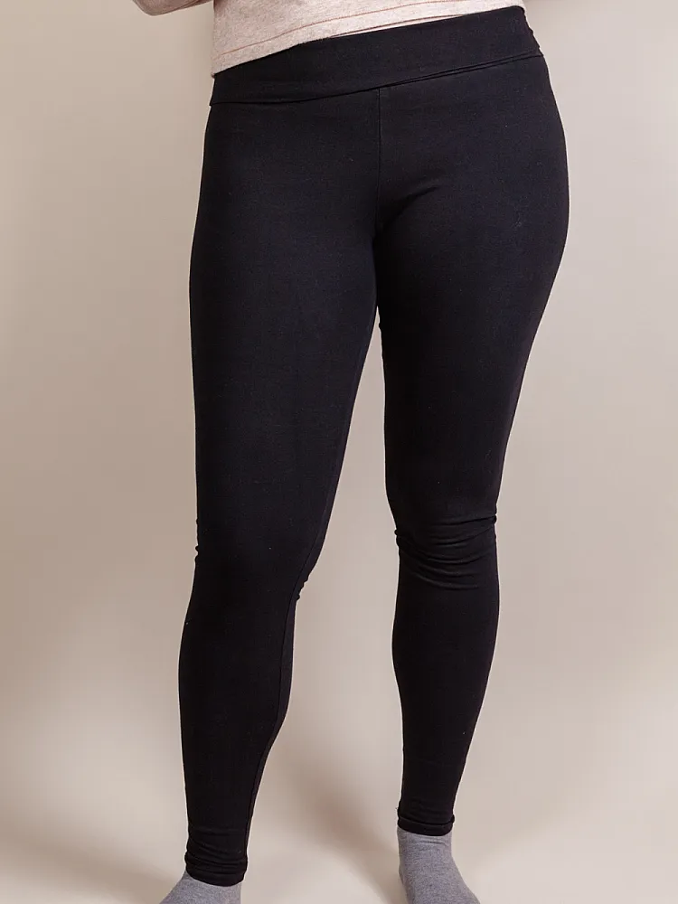 Mid-Rise Leggings mit Foldover-Bund