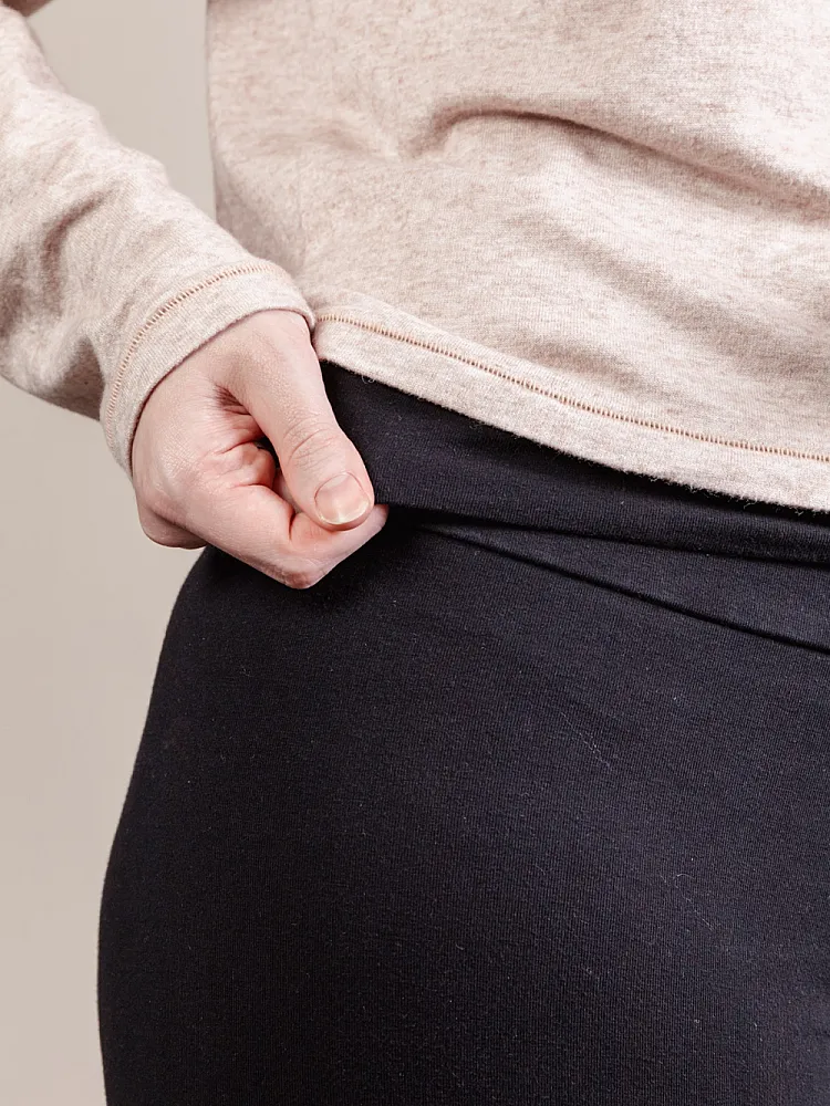 Mid-Rise Leggings mit Foldover-Bund