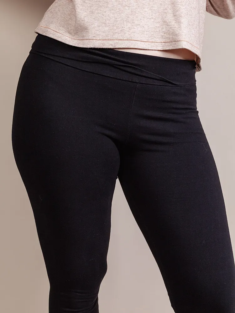 Mid-Rise Leggings mit Foldover-Bund