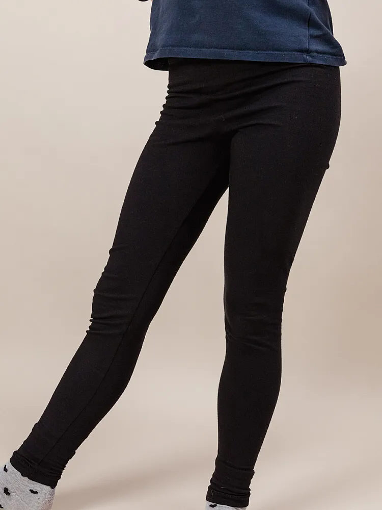 Mid Rise Leggings mit angesetztem Bündchen