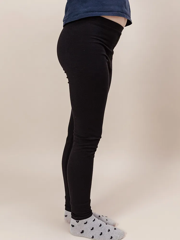 Mid Rise Leggings mit angesetztem Bündchen