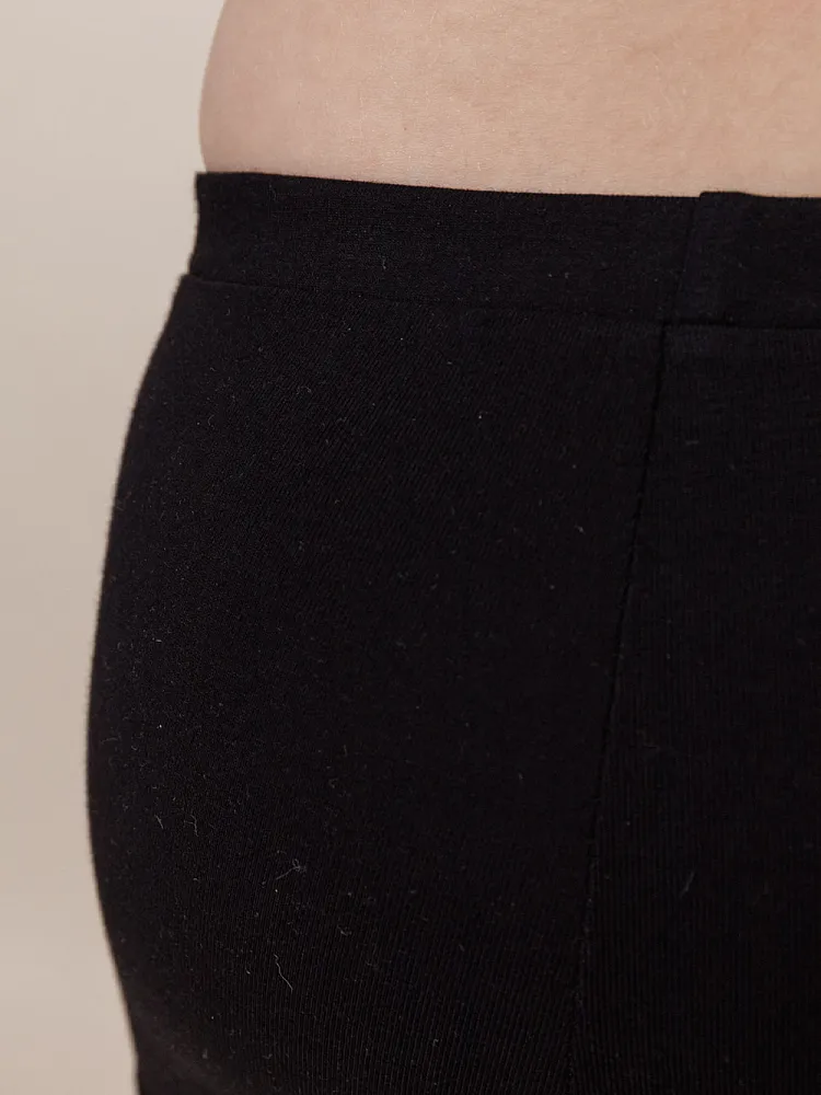 Mid Rise Leggings mit angesetztem Bündchen
