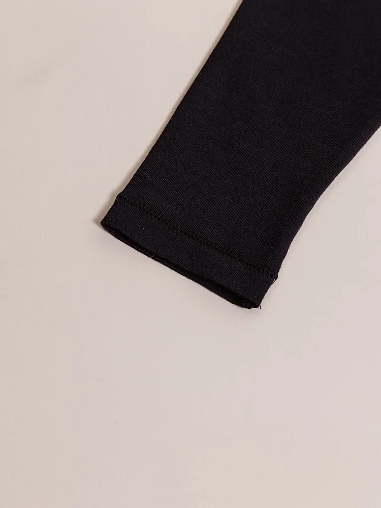 Mid Rise Leggings mit angesetztem Bündchen