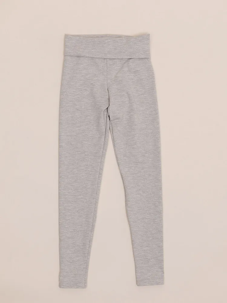 Mid-Rise Leggings with Foldover Waistband