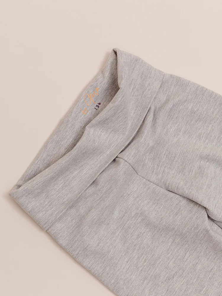 Mid-Rise Leggings with Foldover Waistband