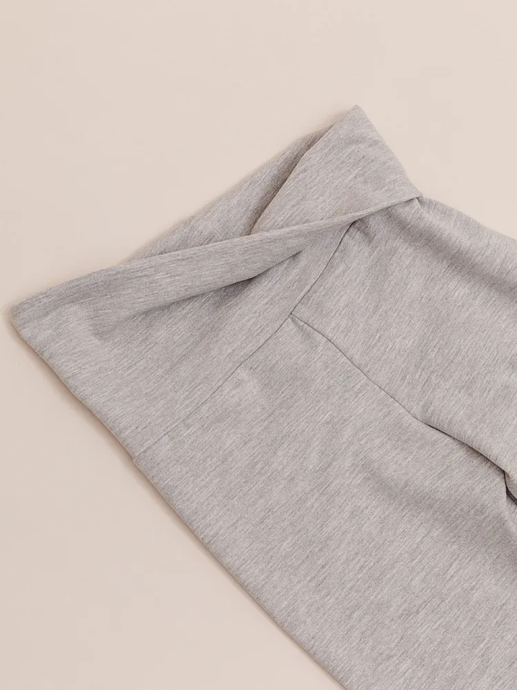 Mid-Rise Leggings with Foldover Waistband