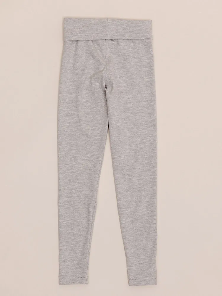 Mid-Rise Leggings with Foldover Waistband