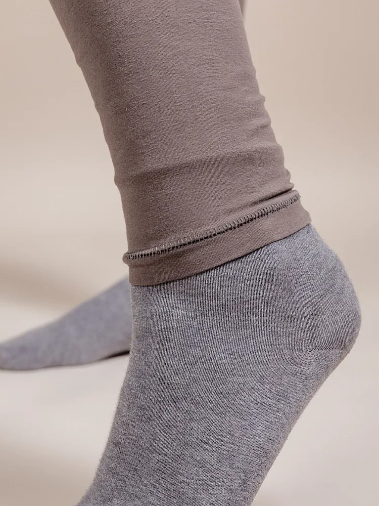 High Waist Leggings with Attached Waistband