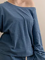 Oversized Pyjama-Shirt mit Rundhalsausschnitt