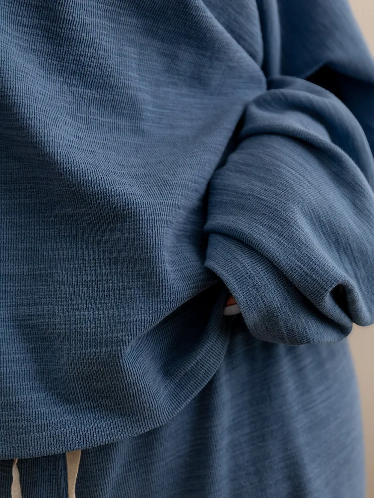 Oversized Pyjama-Shirt mit Rundhalsausschnitt