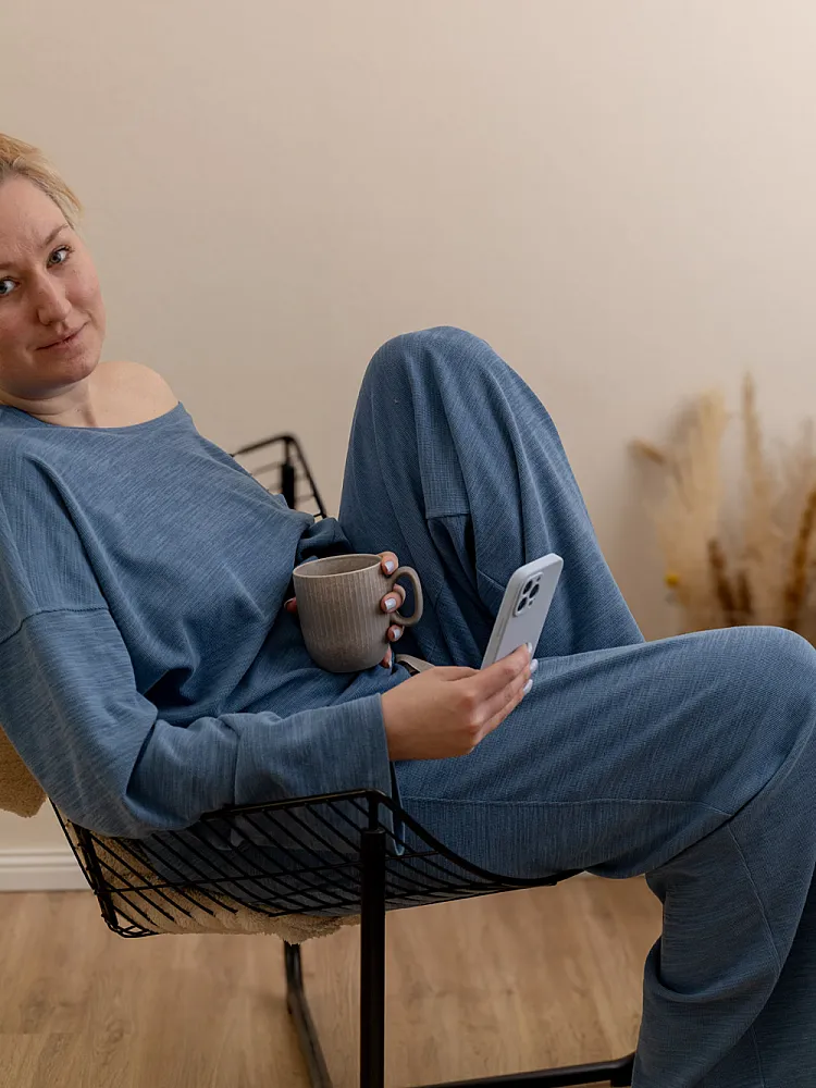 Oversized Pyjama-Shirt mit Rundhalsausschnitt