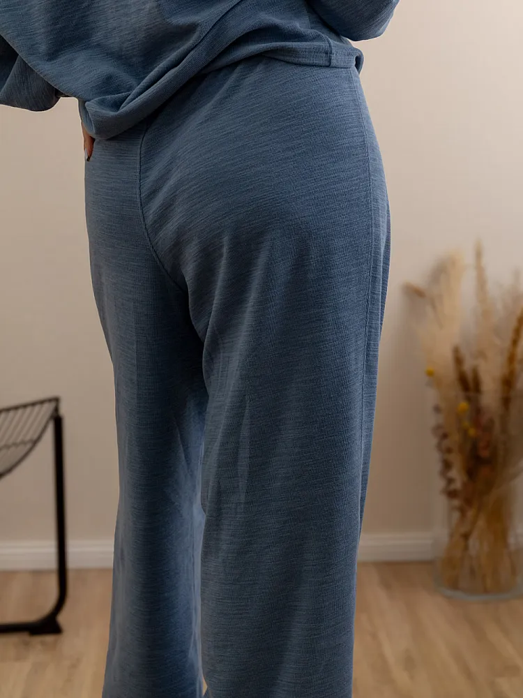 Oversized Pyjama-Hose mit Tunnelzugbund (Straight Leg)