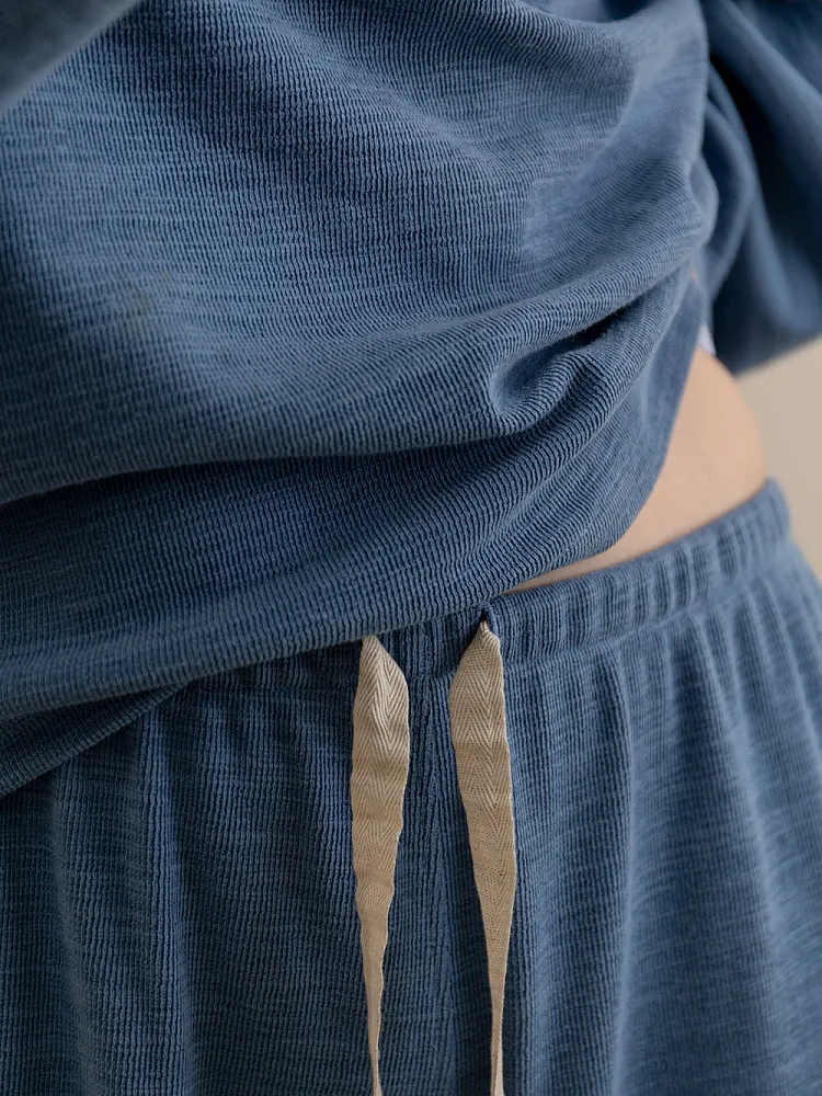 Oversized Pyjama-Hose mit Tunnelzugbund (Straight Leg)