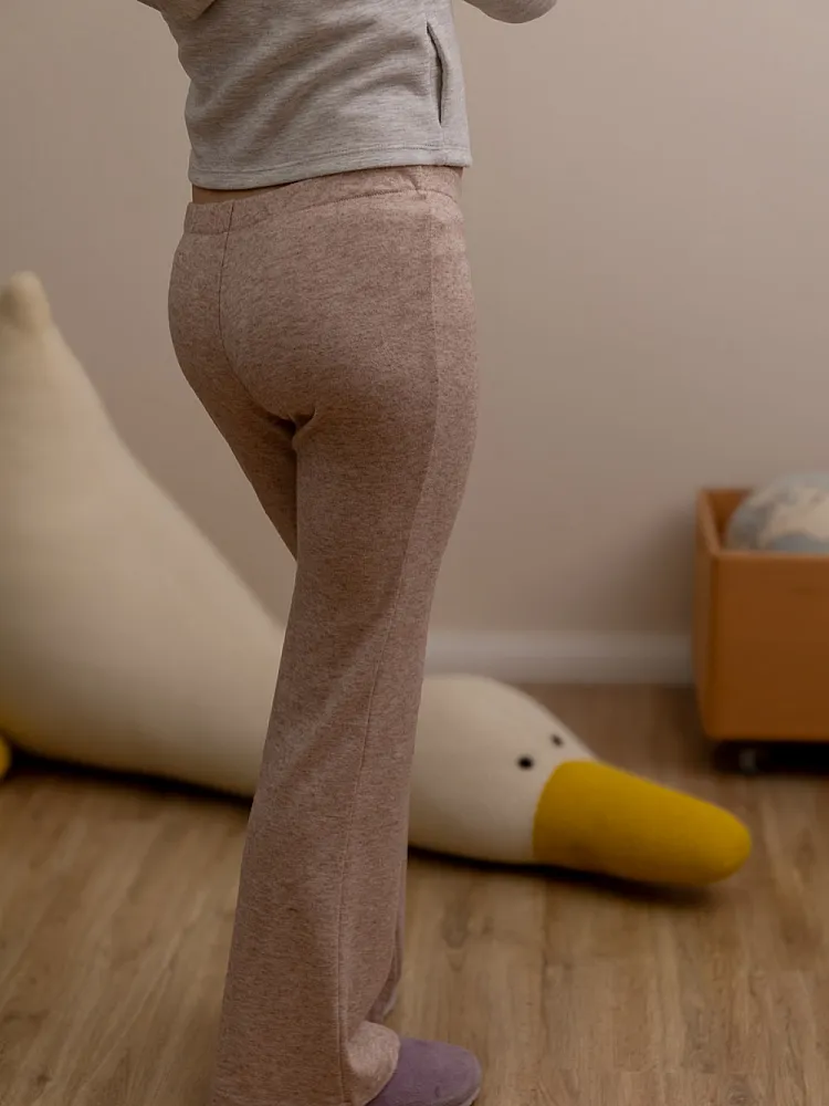 Schlaghose mit eingeschlagenem Bund (Low Waist)