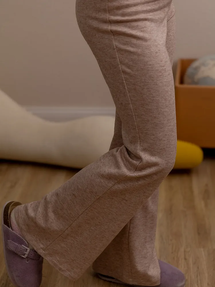 Schlaghose mit eingeschlagenem Bund (Low Waist)