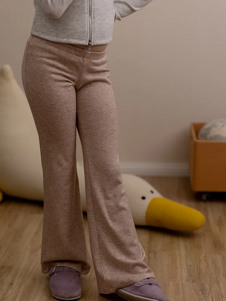 Schlaghose mit eingeschlagenem Bund (Low Waist)