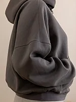 Oversized Hoodie mit Kapuze und Kängurutasche