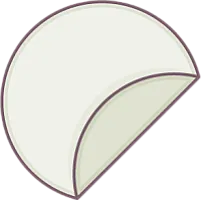 **Stoff B (grün): 1,3 m x 42 cm**

Für die Blätter, das Futter, den Tunnelzug und den Taschengurt.

Leichter Baumwollstoff mit einer glatten Oberfläche.