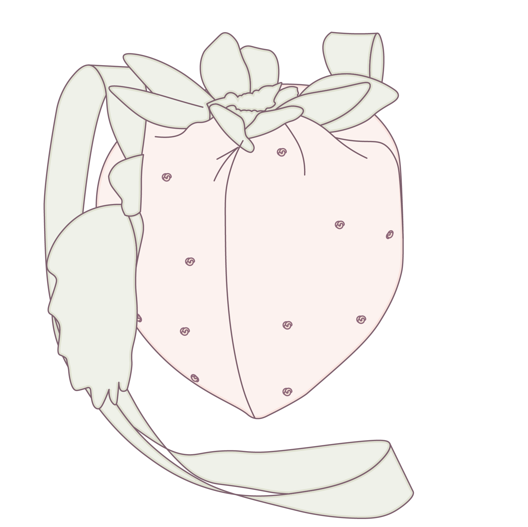 Erdbeer Tasche - Technical Drawing