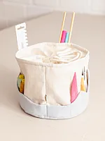 Utensilo mit Tunnelzug und Außentaschen “Wave”