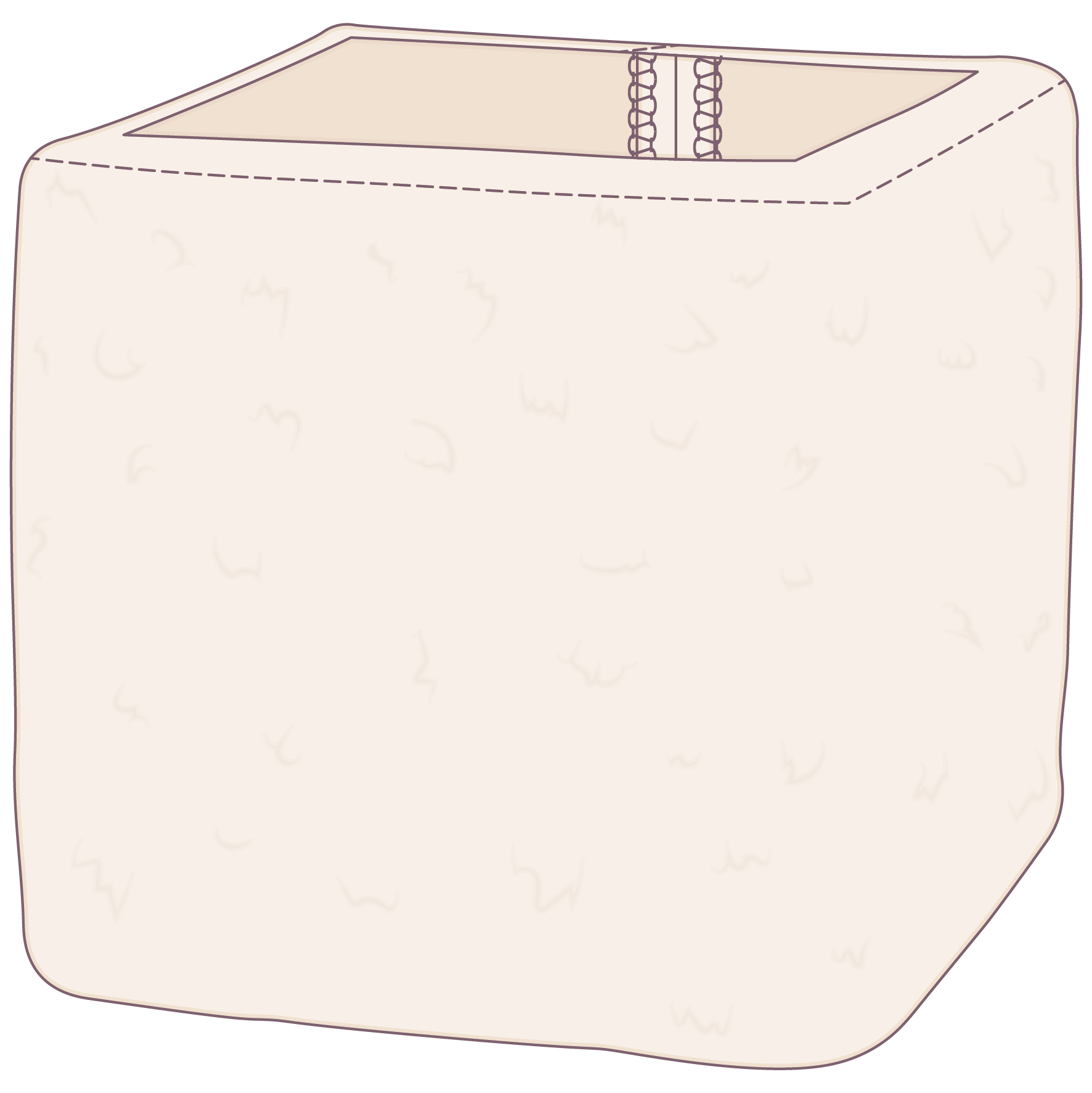 Toniebox Hülle mit Gummizug - Technical Drawing