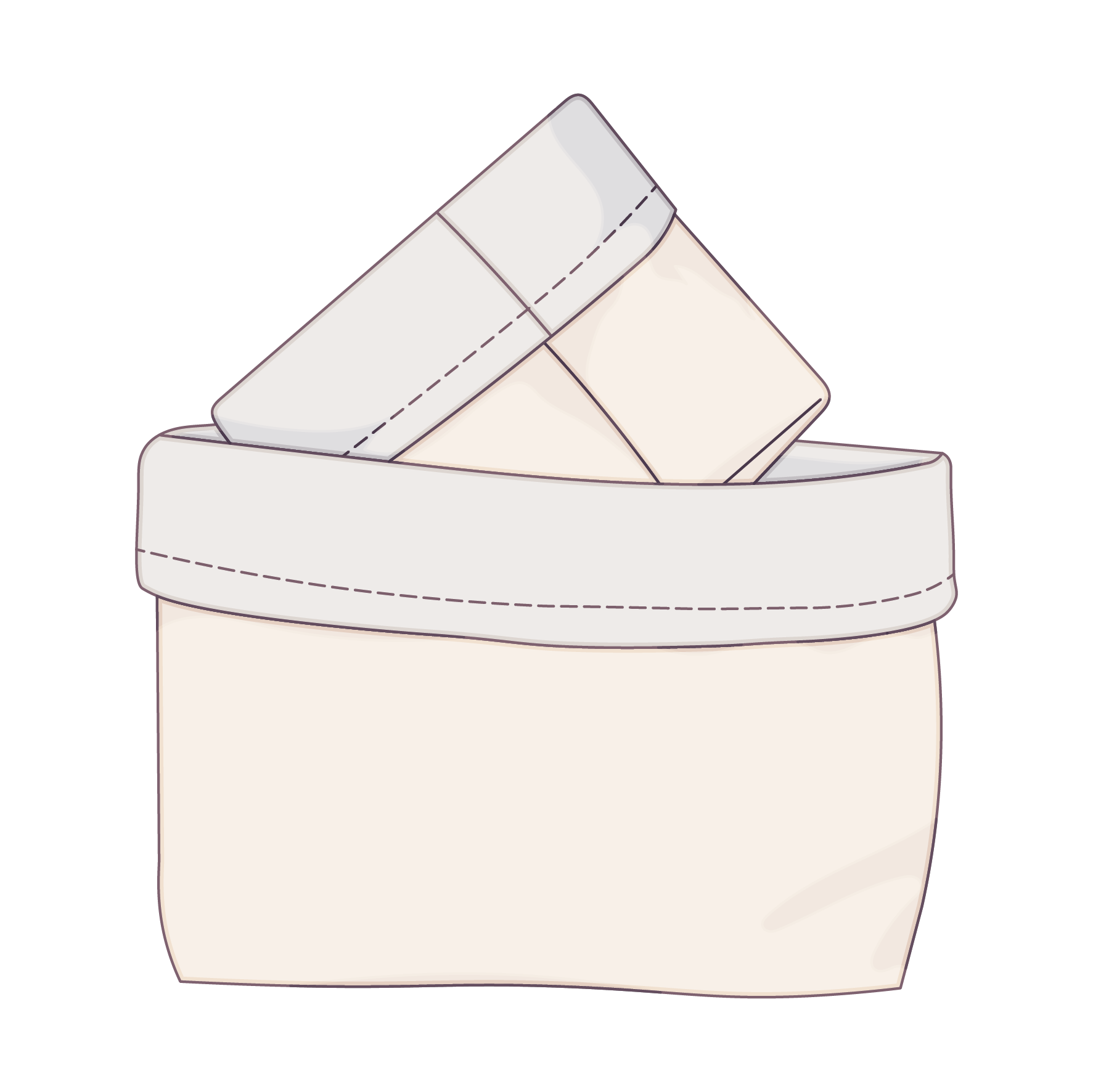 Utensilo mit Umschlag - Technical Drawing