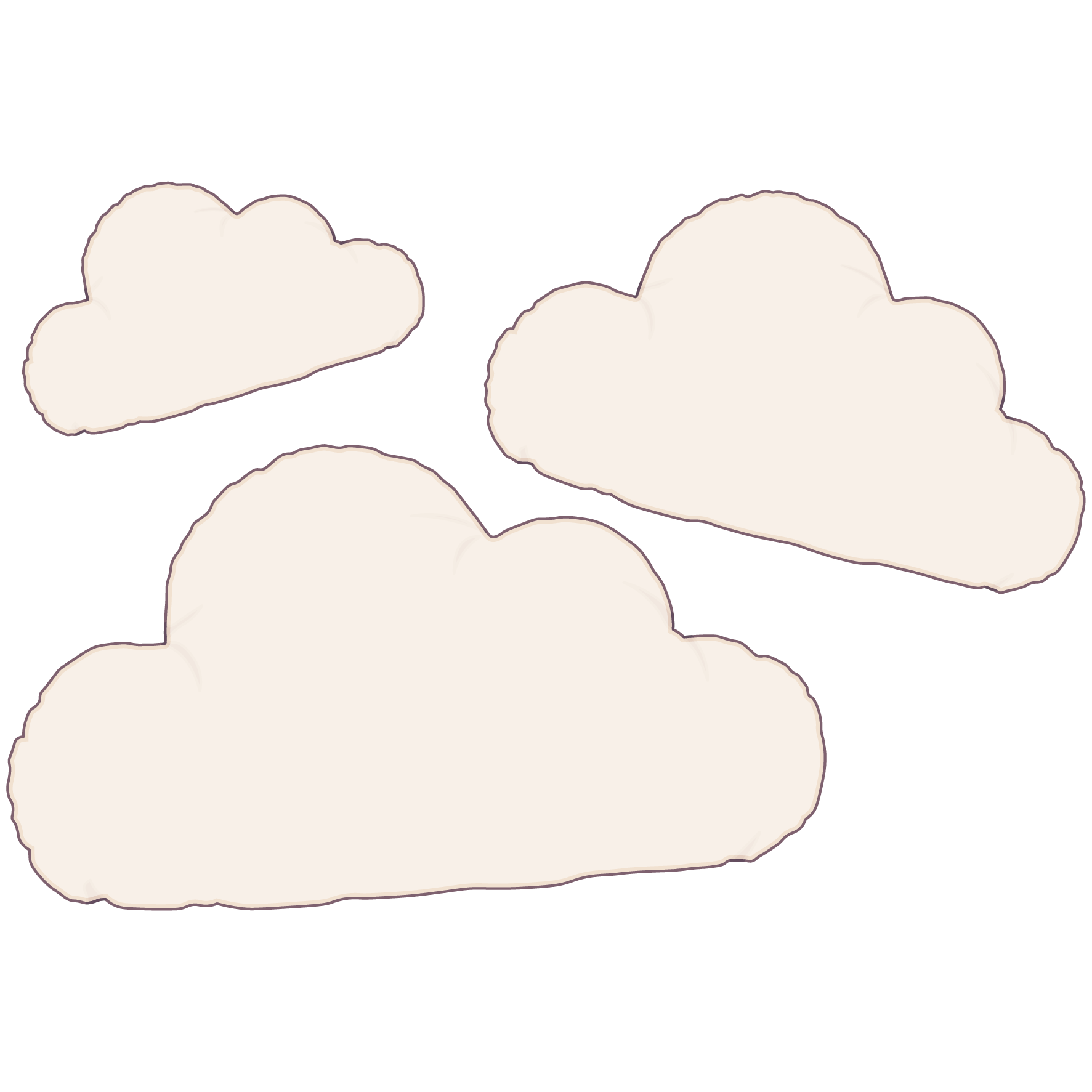 Wolken Kissen - Technical Drawing
