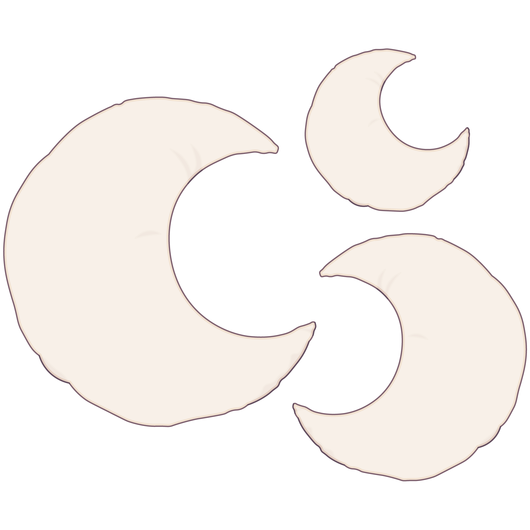 Mond Kissen - Technical Drawing