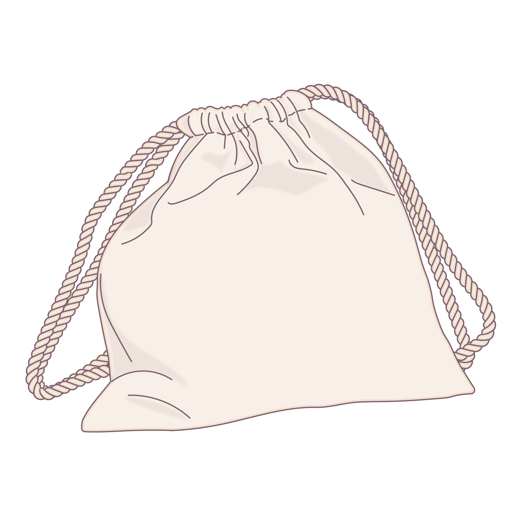 Zuziehbeutel - Technical Drawing