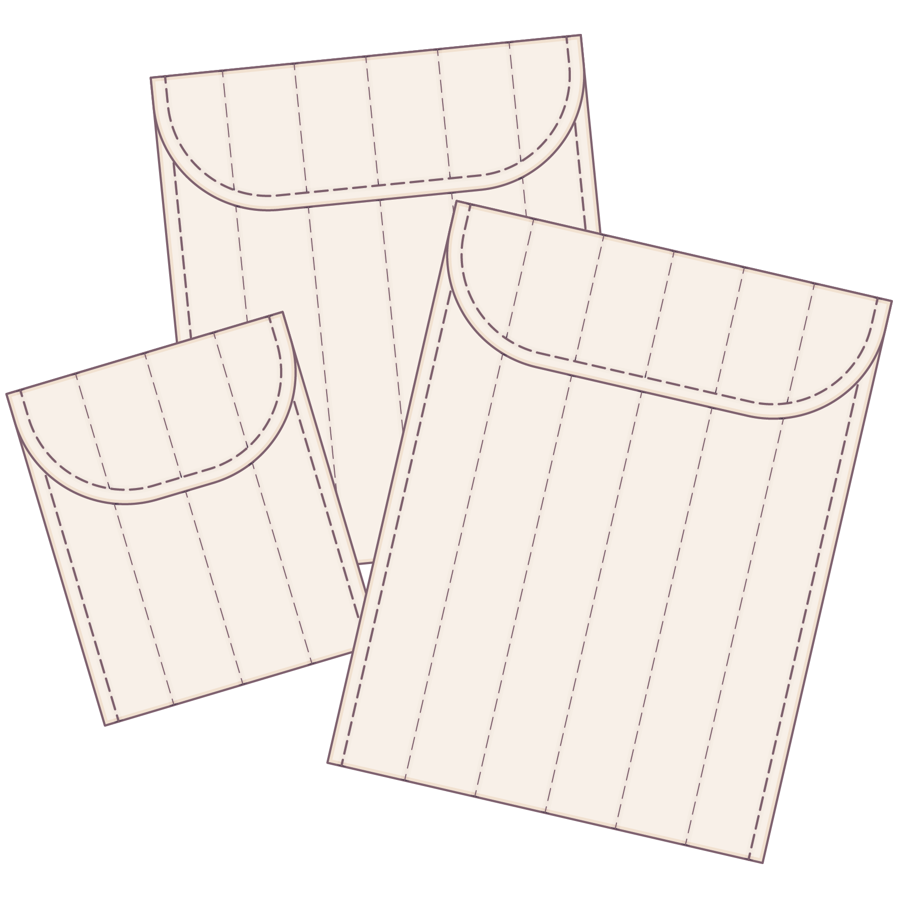 Laptop-Hülle mit Klettverschluss - Technical Drawing