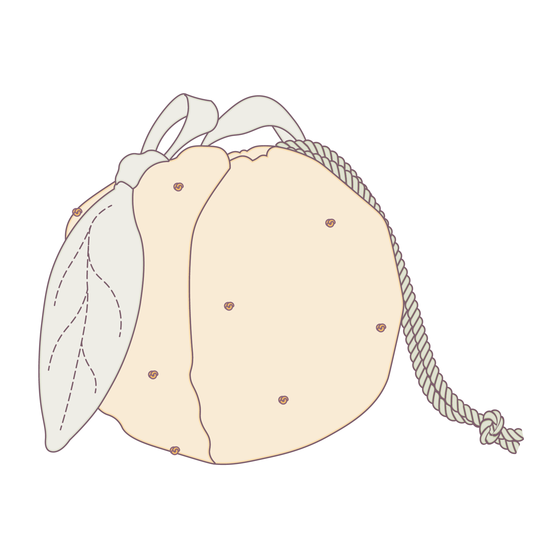 Orangen Tasche - Technical Drawing