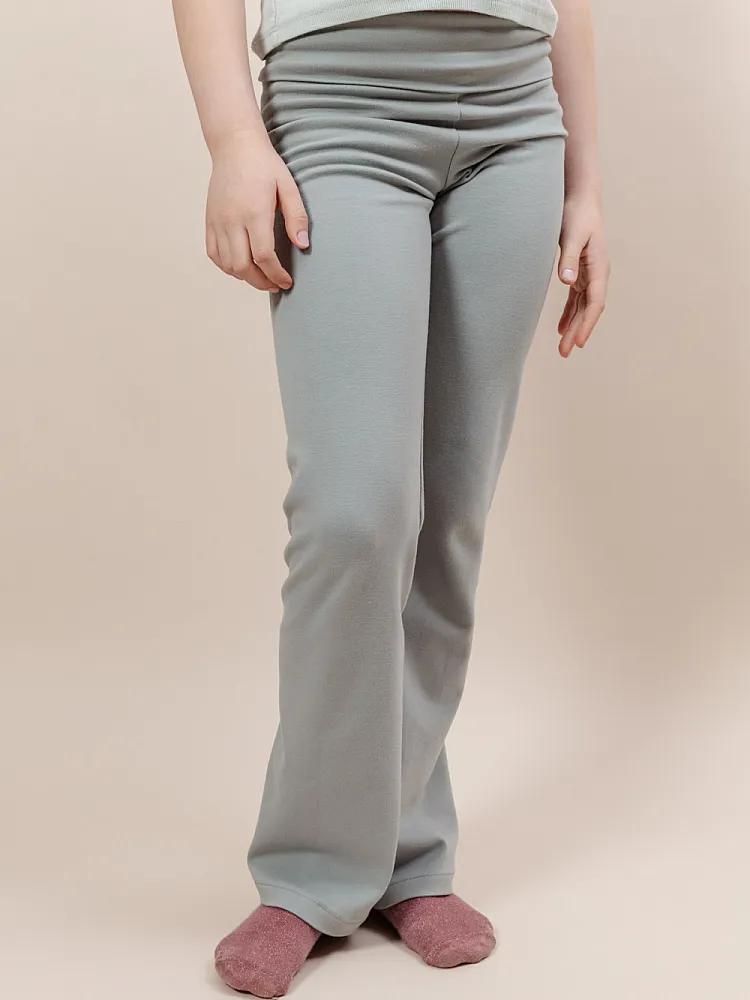 Mid-Rise Leggings mit Foldover-Bund und Flared Leg