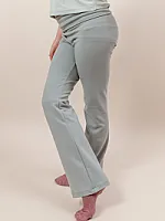 Mid-Rise Leggings with Foldover Waistband and Flared Leg