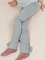 Mid-Rise Leggings with Foldover Waistband and Flared Leg