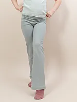 Mid-Rise Leggings with Foldover Waistband and Flared Leg