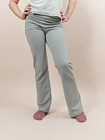 Mid-Rise Leggings with Foldover Waistband and Flared Leg
